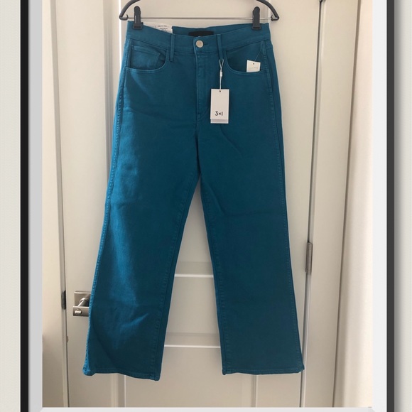 3x1 N.Y.C. W4 Shelter Wide Leg Crop Jeans Pant - Picture 1 of 8